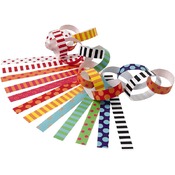 Knutselpapier - slinger stroken - motieven - weven - set van 400 assorti