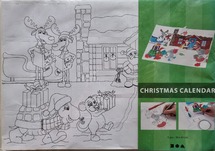 Kerst-kerstkalender met motief
