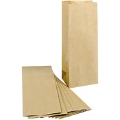 Zakken - kraftpapier - bruin - 22,5 x 6,5 x 9 cm - set van 100