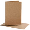 Briefomslagen - kaarten met envelop - 11,5 x 16,5 cm - kraft - set van 10