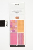 Decoupage - Papier Multiprint - roze - per stuk