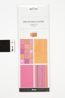 Decoupage - Papier Multiprint - Roze - Per Stuk