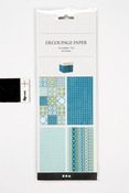 Decoupage - Papier Multiprint - blauw - per stuk
