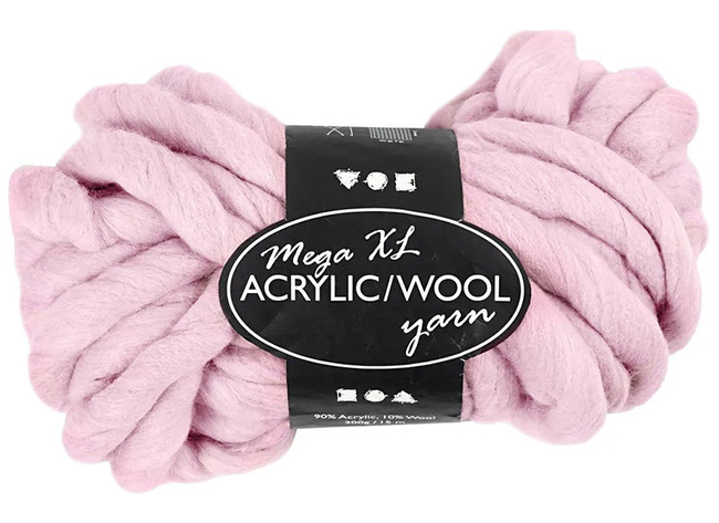Garen - Acrylgaren - 15 M - 300 G - Roze - Per Stuk