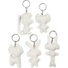 Figuren - textiel - met sleutelhanger - set van 5