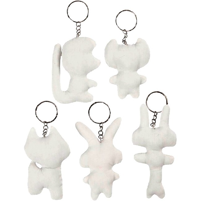 Figuren - Textiel - Met Sleutelhanger - Set Van 5