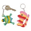 Figuren - textiel - met sleutelhanger - set van 5