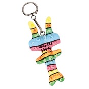Figuren - textiel - met sleutelhanger - set van 5