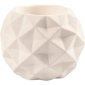 Kerst - theelichthouder ceramic geometric - 6st