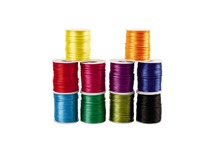Koord - satijnkoord - 0,2 cm - 50 m - voordeelpakket - set van 10 assorti