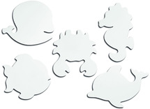 Figuren - zeedieren - papier - set van 16