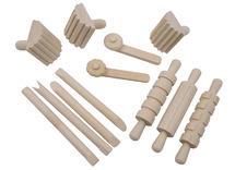 Boetseermateriaal - hout - tools - set van 12