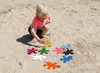 Speelfiguren - tickit Splats - verfspatten - kunststof - transparant - gekleurd - voor lichtbord - set van 10 assorti