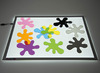 Speelfiguren - tickit Splats - verfspatten - kunststof - transparant - gekleurd - voor lichtbord - set van 10 assorti