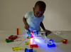 Speelblokken - tickit Colour Crystal Block Set - kunststof - transparant - gekleurd - voor lichtbord - set van 25 assorti