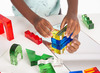 Speelblokken - tickit Colour Crystal Block Set - kunststof - transparant - gekleurd - voor lichtbord - set van 25 assorti