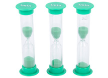 Zandlopers - tickit Mini Sand Timers - 1 minuut - set van 3