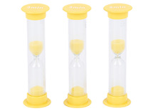 Zandlopers - tickit Mini Sand Timers - 3 minuten - set van 3