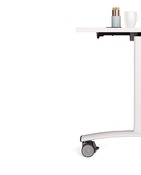 tafel - klaptafel - Archimede - rechthoek - inklapbaar - verrijdbaar - 120 cm x 80 cm x 76 cm - onderstel grijs - blad grijs - per stuk