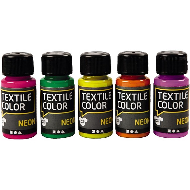 Verf - Textielverf - Neon - 5 X 50 Ml