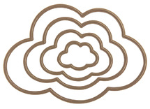 Happy Cut Mini - Snijsjablonen - Vormen - wolken - per stuk