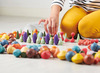 Speelfiguren - tickit Wooden Treasures Starter Set - hout - gekleurd - met opbergzak - loose parts - set van 168 assorti