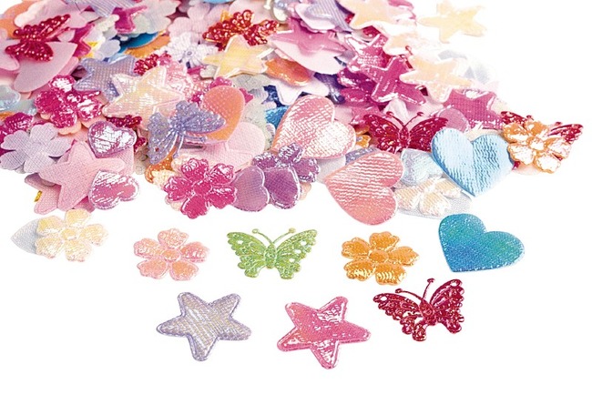 Figuren - Vlinders, Bloemen, Hartjes, Sterren - Iriserend - Set Van 500 Assorti
