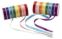 Lint - sierlint - satijn - 4-10 mm - 7,5 m - set van 16 assorti