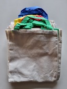 Boodschappentas - textiel - gekleurd - set van 12