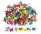 Figuren - Hartjes, Bloemen En Insecten - Foam - Set Van 500