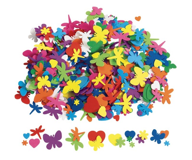 Foam-hartjes,bloemen,insecten