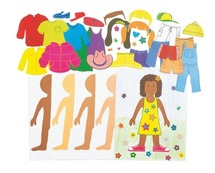 Figuren - kledij - papier - per set