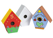Vogelhuis - papier-maché - set van 12