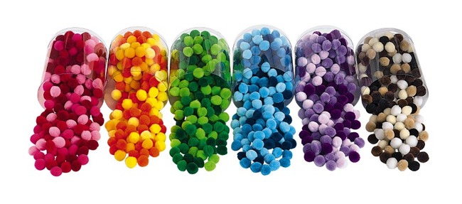 Pompons - Klasset - Set Van 6