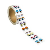 Gekleurde stickeroogjes op rol - 2000ass