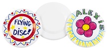 Frisbee - kunststof - 17 cm - blanco - personaliseerbaar - per stuk