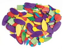 Figuren - geometrisch - hout - gekleurd - set van 1000