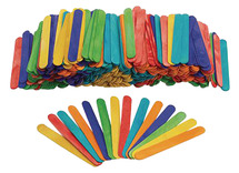 Knutsellatjes - ijsstokjes - hout - gekleurd - set van 500