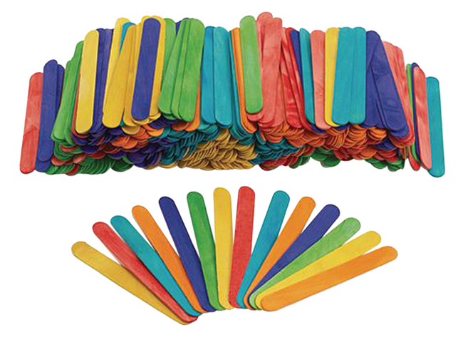 Knutsellatjes - Ijsstokjes - Hout - Gekleurd - Set Van 500