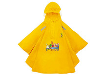 Regenponcho - kikker en vriendjes - 104-110 cm, geel - verkrijgbaar in geel of groen en in verschillende maten
