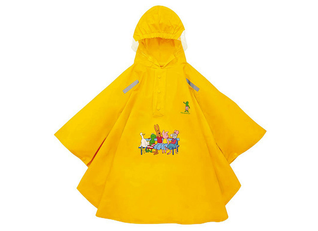Regenponcho - Kikker En Vriendjes - 104-110 Cm, Geel - Verkrijgbaar In Geel Of Groen En In Verschillende Maten