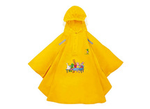 Regenponcho - kikker en vriendjes - 116-122 cm, geel - verkrijgbaar in geel of groen en in verschillende maten