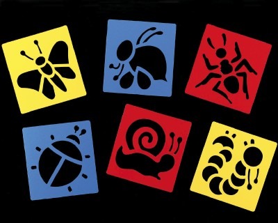 Sjablonen - Insecten - 13,5 X 15 Cm - Set Van 6 Assorti
