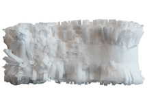 Knutselpapier - froezelpapier - 6 cm x 5 m - wit - per stuk