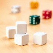 Dobbelstenen - blanco - set van 36 assorti