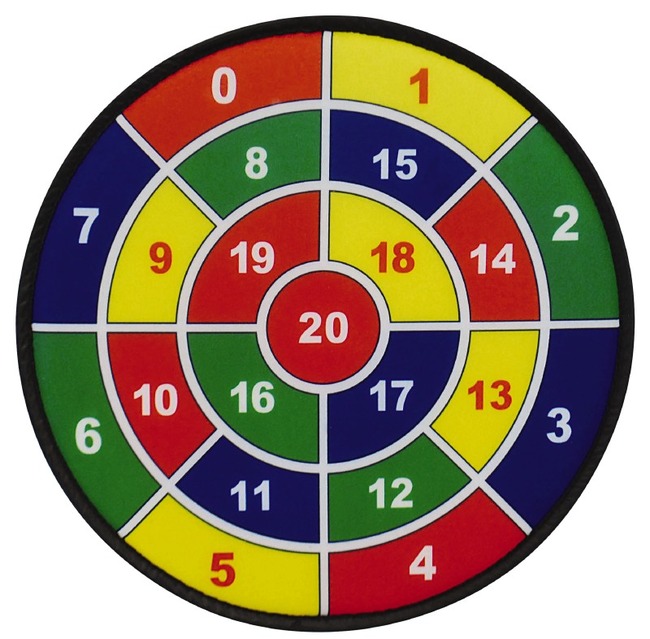 Spel - Werpspel - Tickit Target Maths Set - Velcrodarts - Per Spel