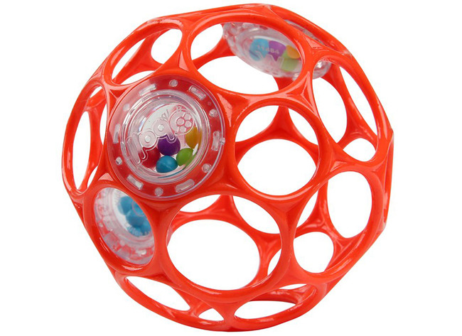 Eerste Speelgoed - Oball - Rammelaar - 10 Cm - Rood - Per Stuk