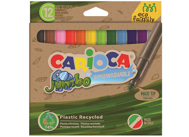 Stiften - Kleurstiften - Carioca - Jumbo - Set Van 12 Assorti