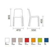 Stoel - Kunststof - Snow - per stuk