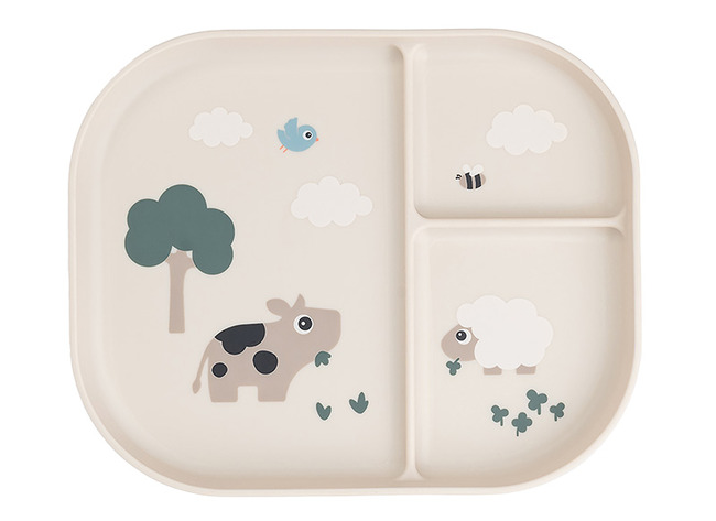 Eetgerei - Bord - Done By Deer - Met Onderverdeling - Antislip - Per Stuk